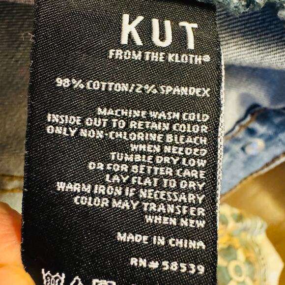 Kut from the Kloth Denim Blue Amelia Empathetic Medium Wash Jean Jacket Medium - Picture 10 of 15